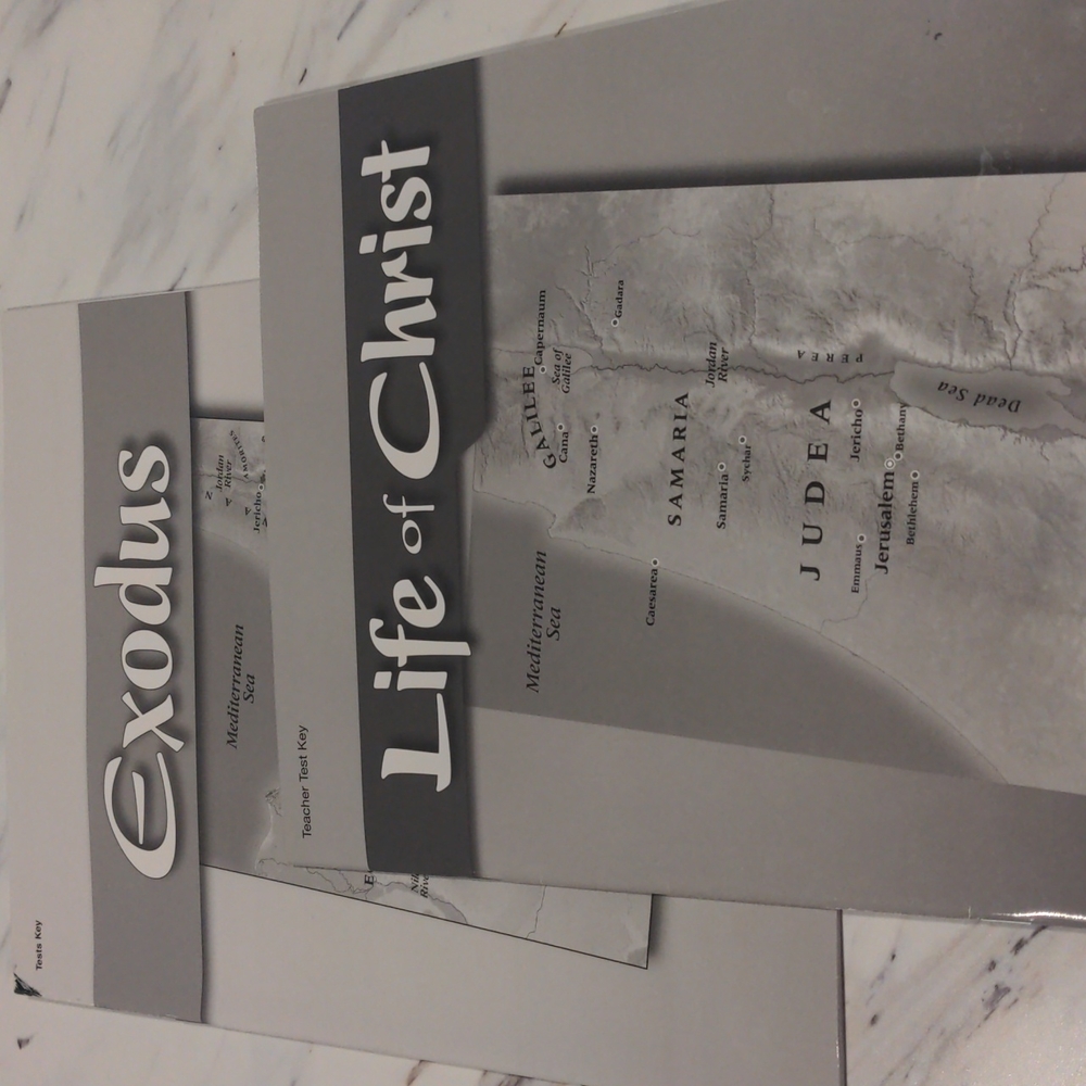Abeka 7th grade Exodus and Life of Christ teachers test keys